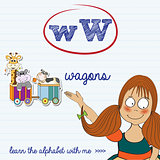 alphabet worksheet of the letter w