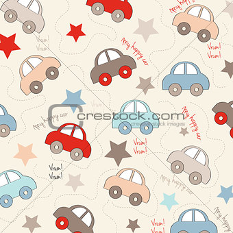 seamless background with cars