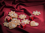 Decorated Christmas gingerbreads