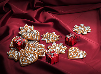Decorated Christmas gingerbreads