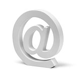 E-mail @ sign symbol isolated