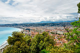 Aerial view towards the Nice, France 