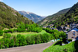 Forests, hills and valleys at the Pyrenees 