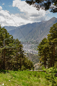 Andorra la Vella seen from a distance