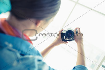 Young woman taking a selfie