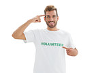 Portrait of a smiling young male volunteer