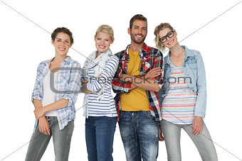 Portrait of casually dressed young people