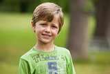 Portrait of a smiling young boy at park