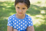 Close-up portrait of a girl at park