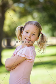 Portrait of a smiling girl at park