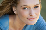 Close-up portrait of beautiful relaxed woman