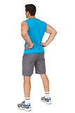 Full length rear view of a fit young man