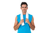 Portrait of a fit young man with towel