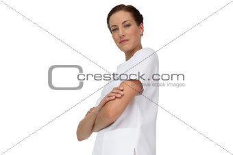 Portrait of a confident female nurse with arms crossed