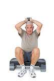 Full length portrait of a senior man exercising
