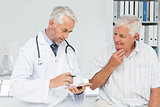 Male senior patient visiting a doctor