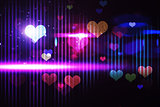 Cool nightlife design with hearts