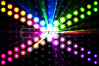 Digitally generated disco light background