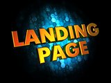 Landing Page Concept on Digital Background.