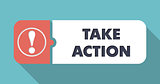 Take Action on Blue in Flat Design.
