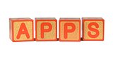 Apps - Colored Childrens Alphabet Blocks.