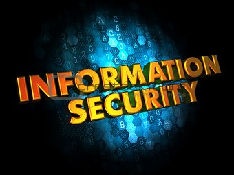 Information Security on Digital Background.
