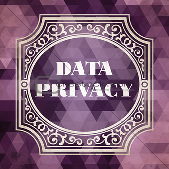 Data Privacy Concept. Vintage design.