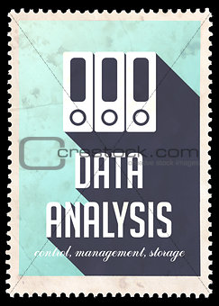 Data Analysis on Blue in Flat Design.
