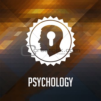 Psychological Concept on Triangle Background.