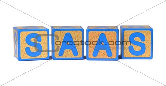SAAS - Colored Childrens Alphabet Blocks.