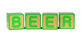 Beer - Colored Childrens Alphabet Blocks.