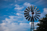 Windmill Against a Deep Blue Sky