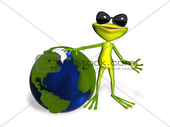 Frog and globe