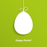 Easter card with hanging egg.