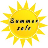 Inscription Summer sale on the sun