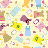 Baby clothes set seamless pattern - funny design