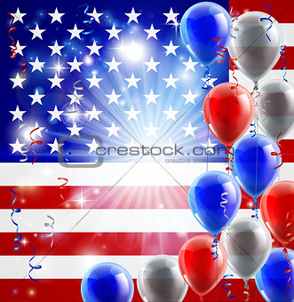 USA 4th july balloons background