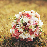 Wedding bouquet on grass
