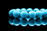 Blue coral beads