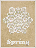 Vector Card with retro flower