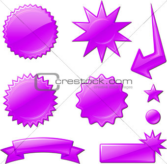 purple star burst designs