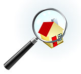 House Under Magnifying Glass