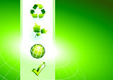 Nature Icons on Green Background