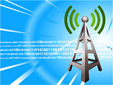 Digital Radio tower wave modern Background