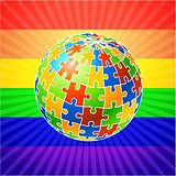 Globe Puzzle for gay Rights