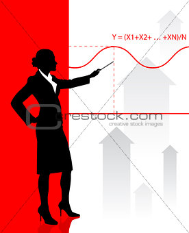 Businesswoman presenting Graph