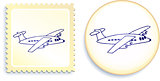 Airplane on Button and Stamp Set