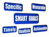 smart goals - blue business concept banners