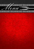 Menu Template - Silver and Red Velvet