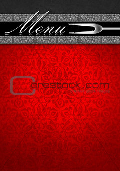 Menu Template - Silver and Red Velvet